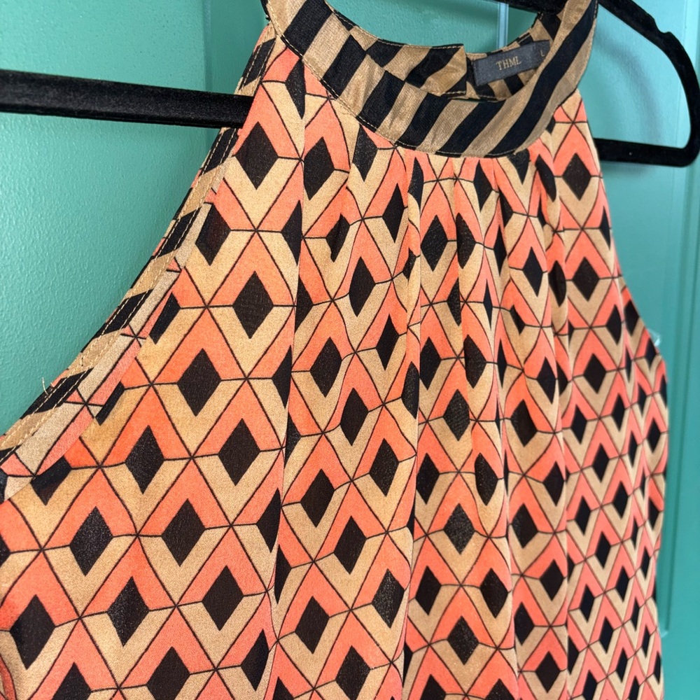 THML Anthropology large Abstract Halter Dress excellent condition - Picture 4 of 8